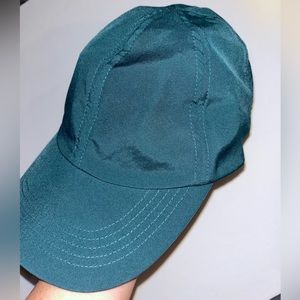 Outdoor Sport Teal Athletic Hat with Stretchy Ponytail slot